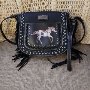 THE TRAIL OF PAINTED PONIES CROSSBODY SADDLE BAG